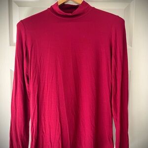 Tahari Burgundy Long Sleeve Turtleneck